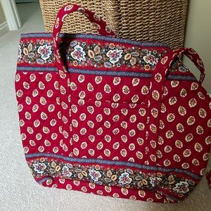 Vera Bradley Red Leaf Vera Bag - EUC!!